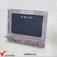 Antique Brown Chalk Writing Wooden Blackboard Shelf